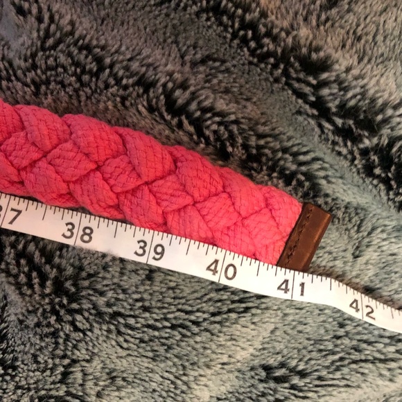 JCrew washed-out pink braided rope belt, D-rings, S/M 41” - Picture 3 of 3